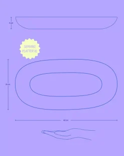 Areia Servierplatte Xl Weis^Motel a Miio Outlet