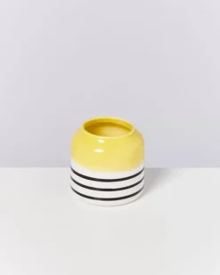 Bebe Vase Gelb Schwarz Gestreift^Motel a Miio New