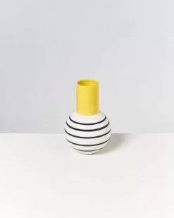 Bola Vase M Gelb Schwarz Gestreift^Motel a Miio Clearance