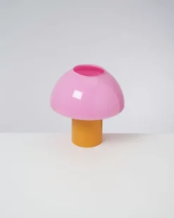 Cogumelo Glaslampe Rosa Gelb^Motel a Miio Outlet