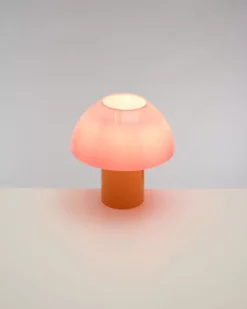 Cogumelo Glaslampe Rosa Gelb^Motel a Miio Outlet