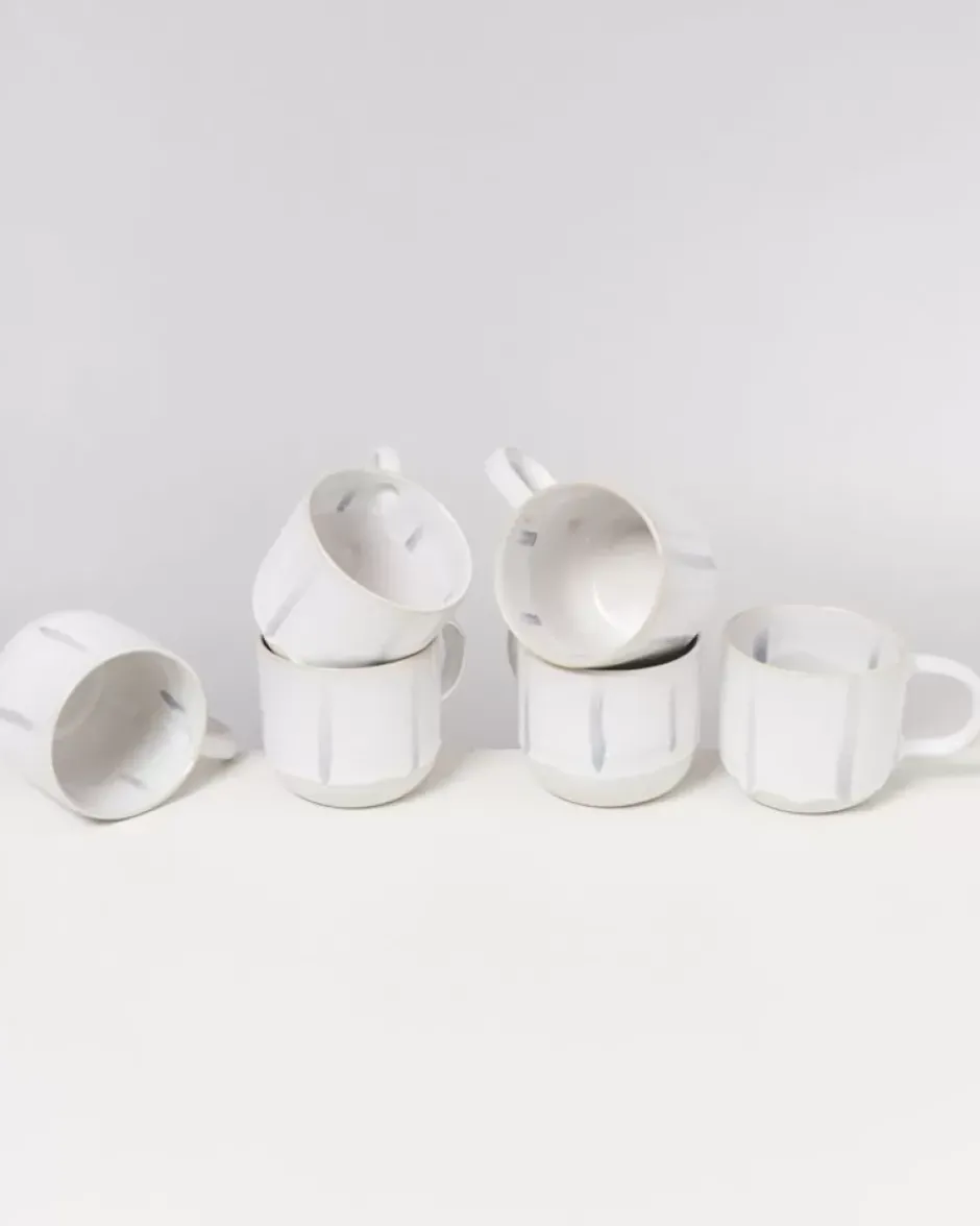 Coimbra 6Er Set Teetasse Weis Blau^Motel a Miio