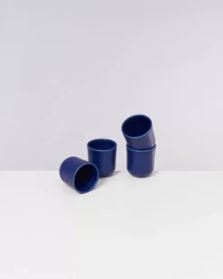 Copa Alto 4Er Set Becher Klein Dunkelblau^Motel a Miio
