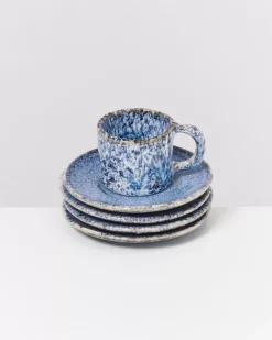 Cordoama Espresso-Untertasse Blau Gesprenkelt^Motel a Miio Sale
