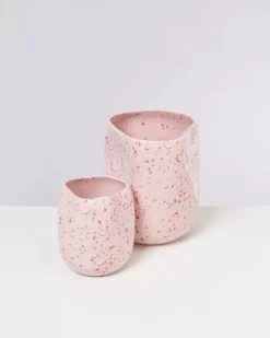 Joao Vase L Rosa Rot Gesprenkelt^Motel a Miio