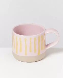 Nodoa 6Er Set Tasse Rosa Gelb Gestreift^Motel a Miio Sale