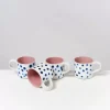 Nodoa 4Er Set Tasse Rosa Mit Punkten^Motel a Miio