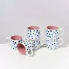 Nodoa 6Er Set Tasse Rosa Mit Punkten^Motel a Miio Hot