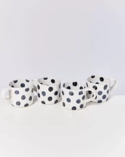 Nodoa 4Er Set Tasse Schwarze Punkte^Motel a Miio Clearance