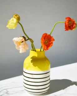 Nuno Vase L Gelb Schwarz Gestreift^Motel a Miio Clearance