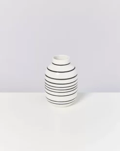 Nuno Vase M Schwarz-Weis Gestreift^Motel a Miio Online