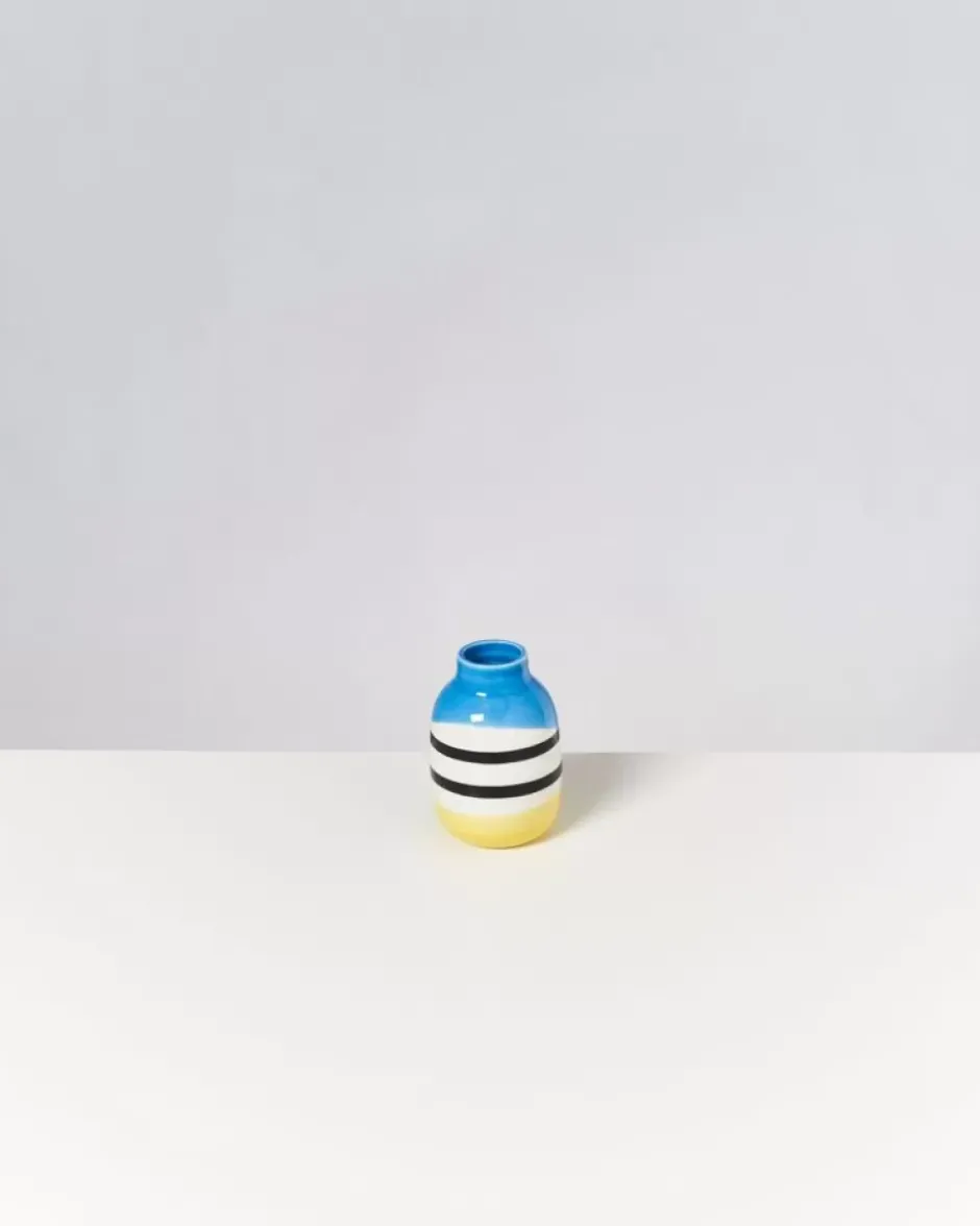 Nuno Vase S Schwarz-Weis Gestreift Mit Blau^Motel a Miio Clearance