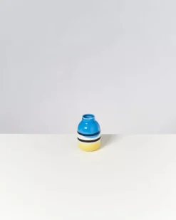 Nuno Vase S Schwarz-Weis Gestreift Mit Blau^Motel a Miio Clearance