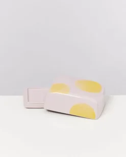 Seia Butterdose Rosa Gelb Gepunktet^Motel a Miio Sale